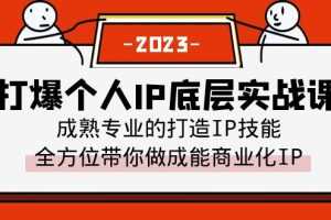 （6417期）打爆·个人IP底层实战课，成熟专业的打造IP技能 全方位带你做成能商业化IP