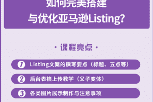 （2442期）完美搭建与优化亚马逊Listing（爆单必修课）