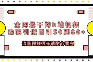 （7858期）全网最干的b站视频独家引流日引50到80+流量视频很长请耐心看完
