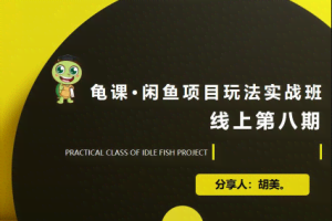 宅男：闲鱼项目玩法实战班·第8期（第1节）市场分析及准备细节，选品/多种变现玩法