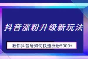 抖音涨粉升级新玩法，教你抖音号如何快速涨粉5000+【揭秘】