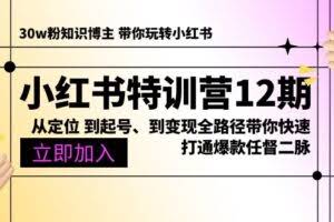 （10666期）小红书特训营12期：从定位 到起号、到变现全路径带你快速打通爆款任督二脉