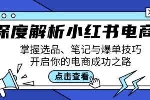 深度解析小红书电商:掌握选品、笔记与爆单技巧,开启你的电商成功之路
