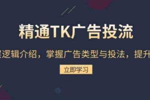 精通TK广告投流：底层逻辑介绍，掌握广告类型与投法，提升效果