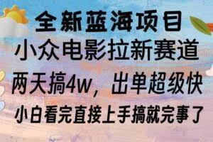 （13521期）全新蓝海项目 电影拉新两天实操搞了3w，超好出单 每天2小时轻轻松松手上