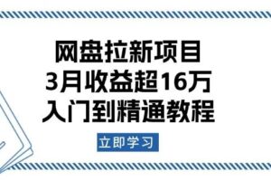 网盘拉新项目：3月收益超16万，入门到精通教程