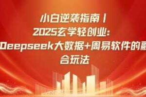 小白逆袭指南，2025玄学轻创业：Deepseek大数据+周易算法的融合玩法