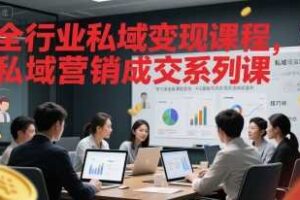 全行业私域变现课程，私域营销成交系列课