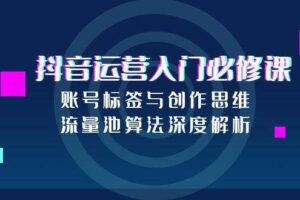 抖音运营入门必修课，账号标签与创作思维，流量池算法深度解析