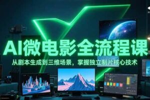 AI微电影全流程课，从剧本生成到三维场景，掌握独立制片核心技术