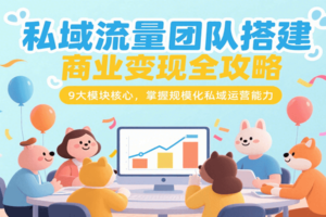 私域流量团队搭建商业变现全攻略，9大模块核心，掌握规模化私域运营能力