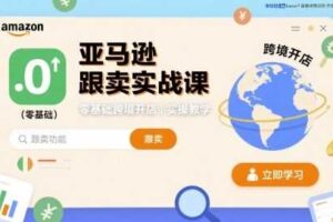 亚马逊跟卖实战课，零基础跨境开店实操教学