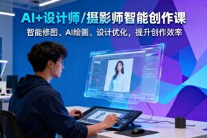 AI+设计师/摄影师智能创作课:智能修图、AI绘画、设计优化,提升创作效率