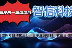 (16345期)最新蓝海项目,智信科技号全自动项目,无需人工,单电脑日收益2000+单…