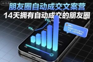 朋友圈自动成交文案营,14天拥有自动成交的朋友圈
