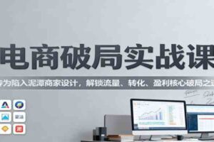 电商破局实战课:专为陷入泥潭商家设计,解锁流量、转化、盈利核心破局之道