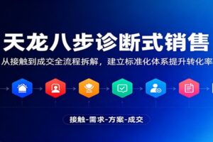 天龙八步诊断式销售,从接触到成交全流程拆解,建立标准化体系提升转化率