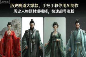 历史赛道大爆款，手把手教你用AI制作历史人物题材短视频，快速起号涨粉