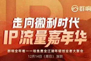 2025ip嘉年华万人12月14深圳线下课,走向微利时代,IP流量嘉年华,实操性极强的商业干货课