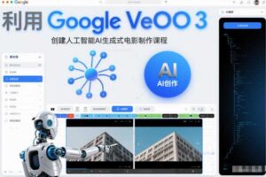 利l用Google Veo 3创建人工智能AI生成式电影制作课程,使用人工智能的力量创建令人惊叹的视频