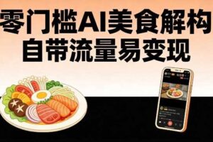 零门槛AI美食解构,自带流量易变现