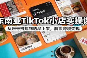 东南亚TikTok小店实操课：从账号搭建到选品上架，解锁跨境变现
