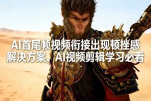 AI首尾帧视频衔接出现顿挫感解决方案，AI视频剪辑学习必看