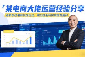 某电商大佬运营经验分享,最新系统电商实战玩法,跳出低毛利实现高效盈利(更新)