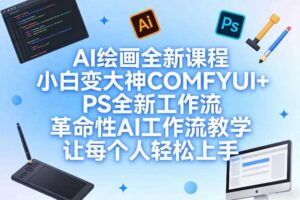 AI绘画全新课程,小白变大神COMFYUI+PS全新工作流,革命性AI工作流教学,让每个人轻松上手