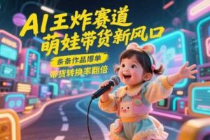 AI王炸赛道,萌娃带货新风口,条条作品爆单,带货转换率翻倍,核心逻辑拆解