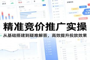 精准竞价推广实操:从基础搭建到疑难解答,高效提升投放效果