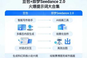 豆包+即梦Seedance 2.0，市面上卖的比较火爆的提示词大合集