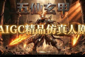 AIGC精品仿真人短剧教学,以五仙玄甲风为例展示保姆级实操教学