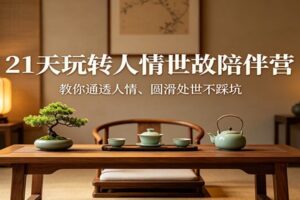 21天玩转人情世故陪伴营：教你通透人情、圆滑处世不踩坑