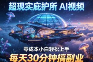 超现实庇护所AI视频项目拆解，零成本小白轻松上手，每天30分钟搞副业