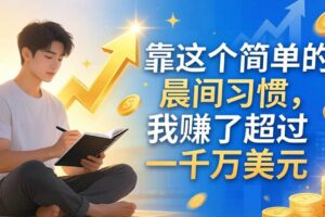 (17937期)付费文章:靠这个简单的晨间习惯,我赚了超过一千万美元