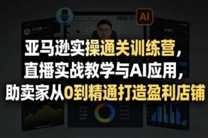 亚马逊实操通关训练营，直播实战教学与AI应用，助卖家从0到精通打造盈利店铺（更新5月8日）