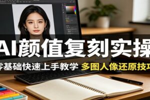 AI颜值复刻实操,零基础快速上手教学,多图人像还原技巧