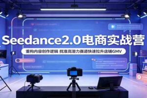 Seedance2.0电商实战营：重构内容创作逻辑，找准高潜力赛道快速拉升店铺GMV
