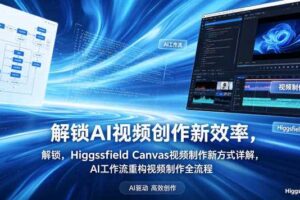 解锁AI视频创作新效率,Higgsfield Canvas视频制作新方式详解,AI工作流重构视频制作全流程